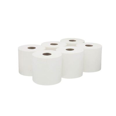 Strong Cleaning Centrefeed Rolls – for Cleaning & Hygiene – Multipurpose, White (Pack of 6)