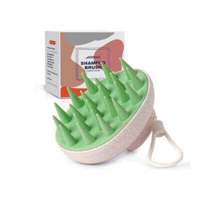 AIMIKE Scalp Massager Shampoo Brush, Scalp Exfoliator with Silicone Bristles for Dandruff Removal
