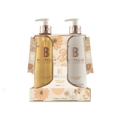 Boutique Amber, Musk & Vanilla Hand Duo Set 1 x Hand Wash, 1 x Hand & Body Lotion 500ml