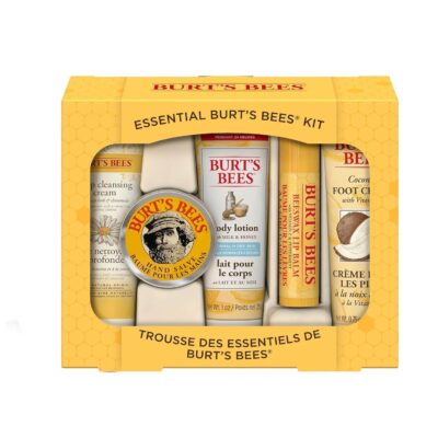 Burt’s Bees Essential Gift Set, Lip Balm, Hand Salve, Body Lotion