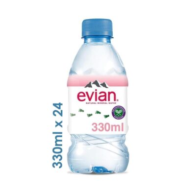 Evian Water 330ml x 24 Bottles | Mineral Water | Still Water | Crisp Taste | Carbon Neutral | Recycled plastic