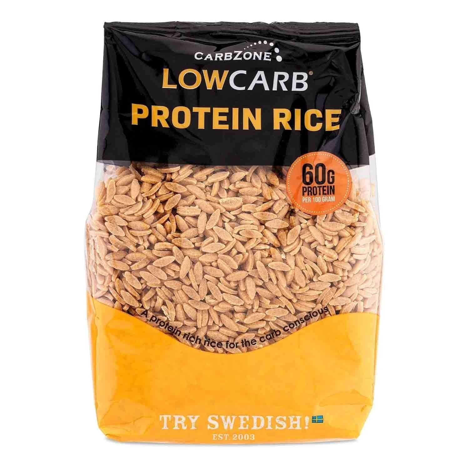 CarbZone Low Carb Rice, Protein-Rich Rice, Wheat Flour, Low Calorie, Easy To Cook, 500 Grams Pack