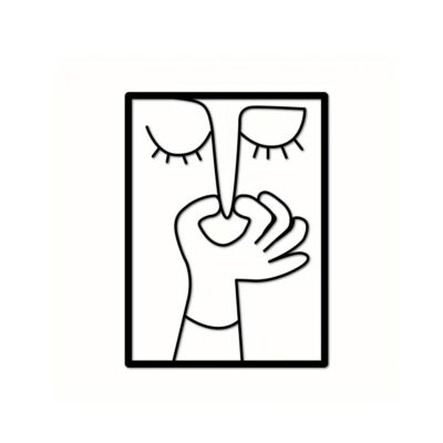 1pc, Funny Toilet Metal Wall Art, Funny Bathroom Sign, Minimal Line Art, Guest WC, Restroom Decor, Toilet Humor