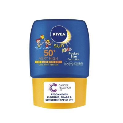 NIVEA SUN Kids Pocket Size Sun Lotion SPF 30 (50ml), Travel Size Suncream with SPF30, Children’s Sunscreen