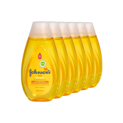 Johnson’s Baby Shampoo 200 ml – Pure & Gentle Care – Pack of 6