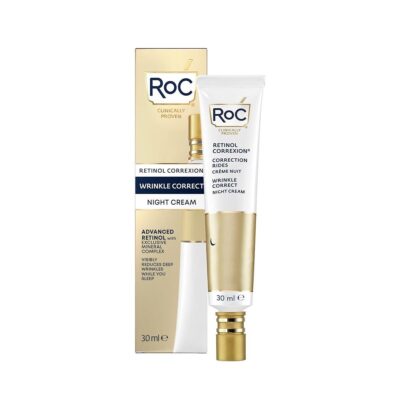 RoC – Retinol Correxion Wrinkle Correct Night Cream – Anti-Wrinkle & Aging Treatment – Radiant Skin Cream – Nighttime Skincare – 30 ml