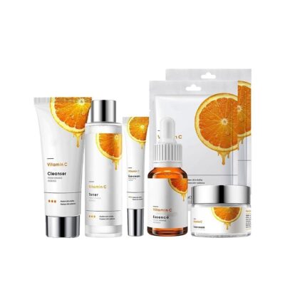 Vitamin C Serum for Face Skincare Set – Vitamin C Serum for Anti Oxidantion Hydrating Serum For Dull, Tired Skin -Mask 2pcs(7PCS)