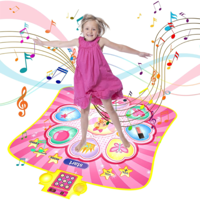 Dance Mat Girls Toys 3-9 – Light Up Dancing Pad with 8 Games Modes Gifts for 3-8 Year Old Girl Boys Kids Toys Age 3 4 5 6 7 8 9 Girl Christmas Birthday Gifts Ideas Pink