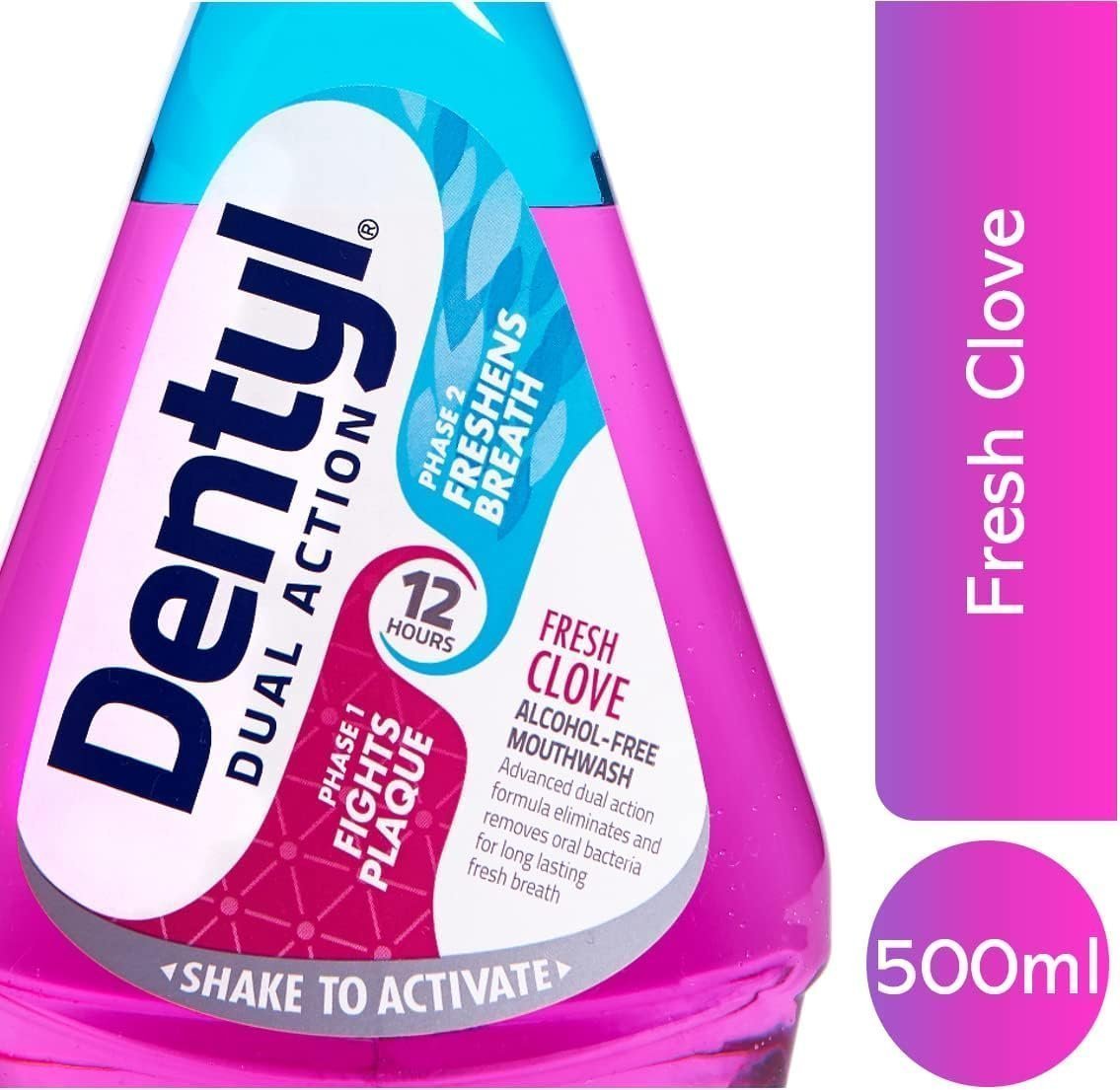 Dentyl Dual Action CPC Mouthwash, 12hrs Fresh Breath, 500 ml - Image 3