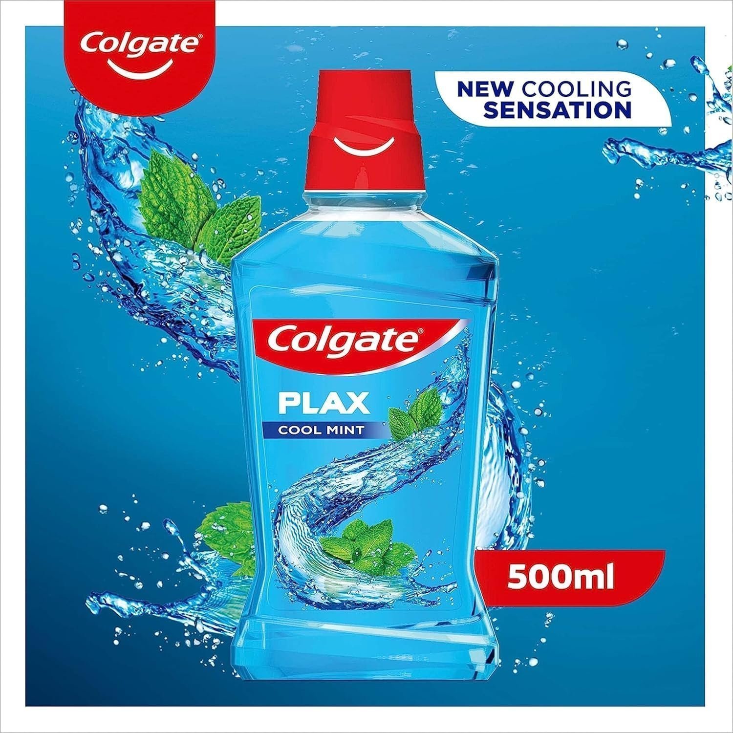 Colgate Plax Mouthwash, Cool Mint Mouthwash, 4 Pack, 500ml Bottles - Image 2