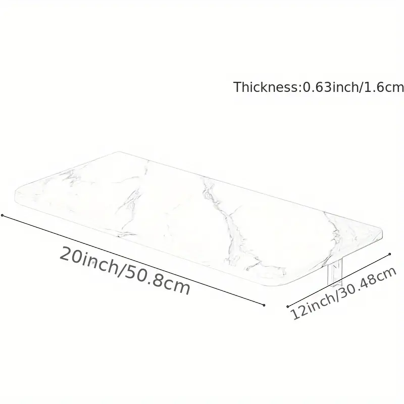 Wall-Mounted Folding Desk, Wood Floating Drop-Leaf Table - Image 2