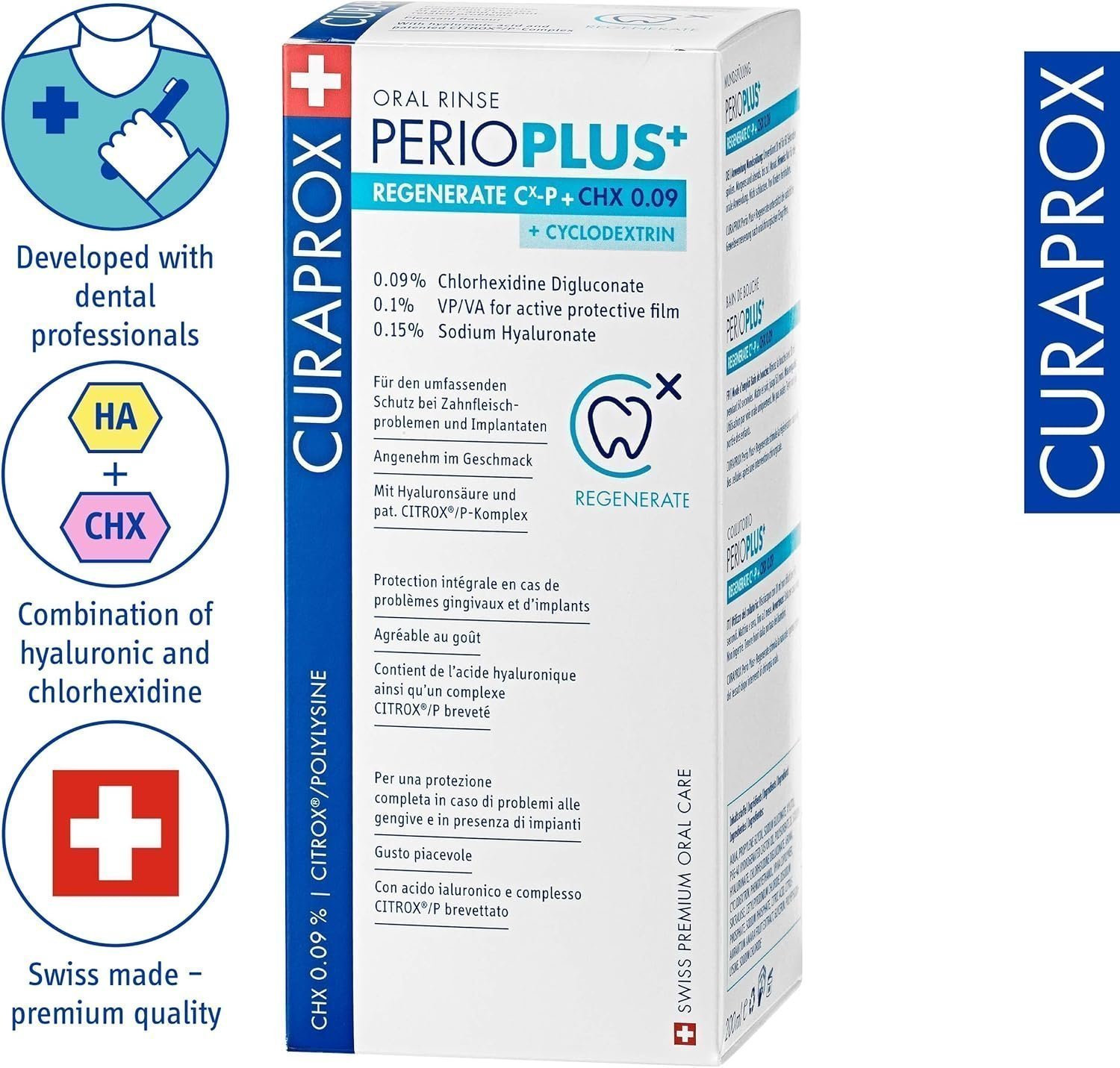 Curaprox PerioPlus+ Regenerate Mouthwash, 200ml - Image 2