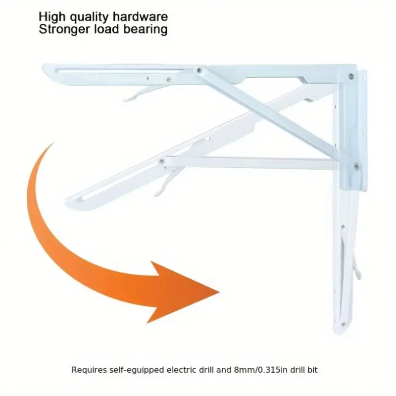 Wall-Mounted Folding Desk, Wood Floating Drop-Leaf Table - Image 3