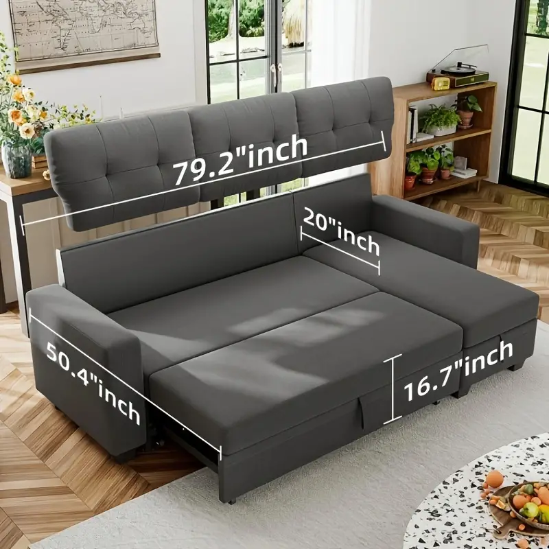 Flamaker 79.2'' Upholstered Sleeper Sofa - Image 3