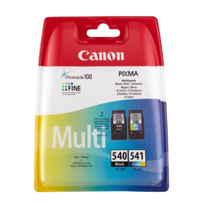 Canon PG-540 Black + CL-541 Colour Genuine Ink Cartridges – Multipack