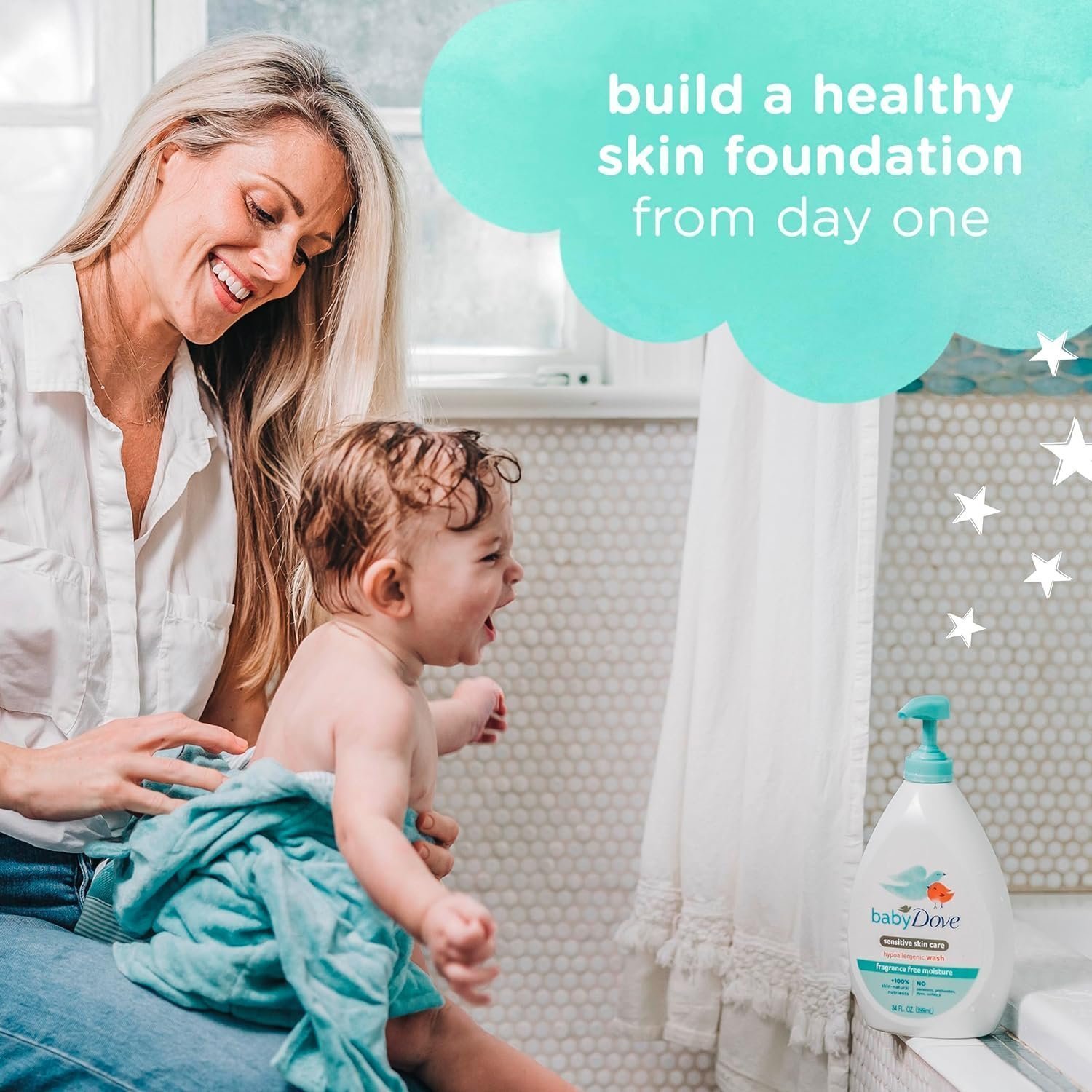 Baby Dove Head to Toe Wash - Gentle & Soothing Hair and Body Wash for Babies 200ml, Pack of 6 - Image 4