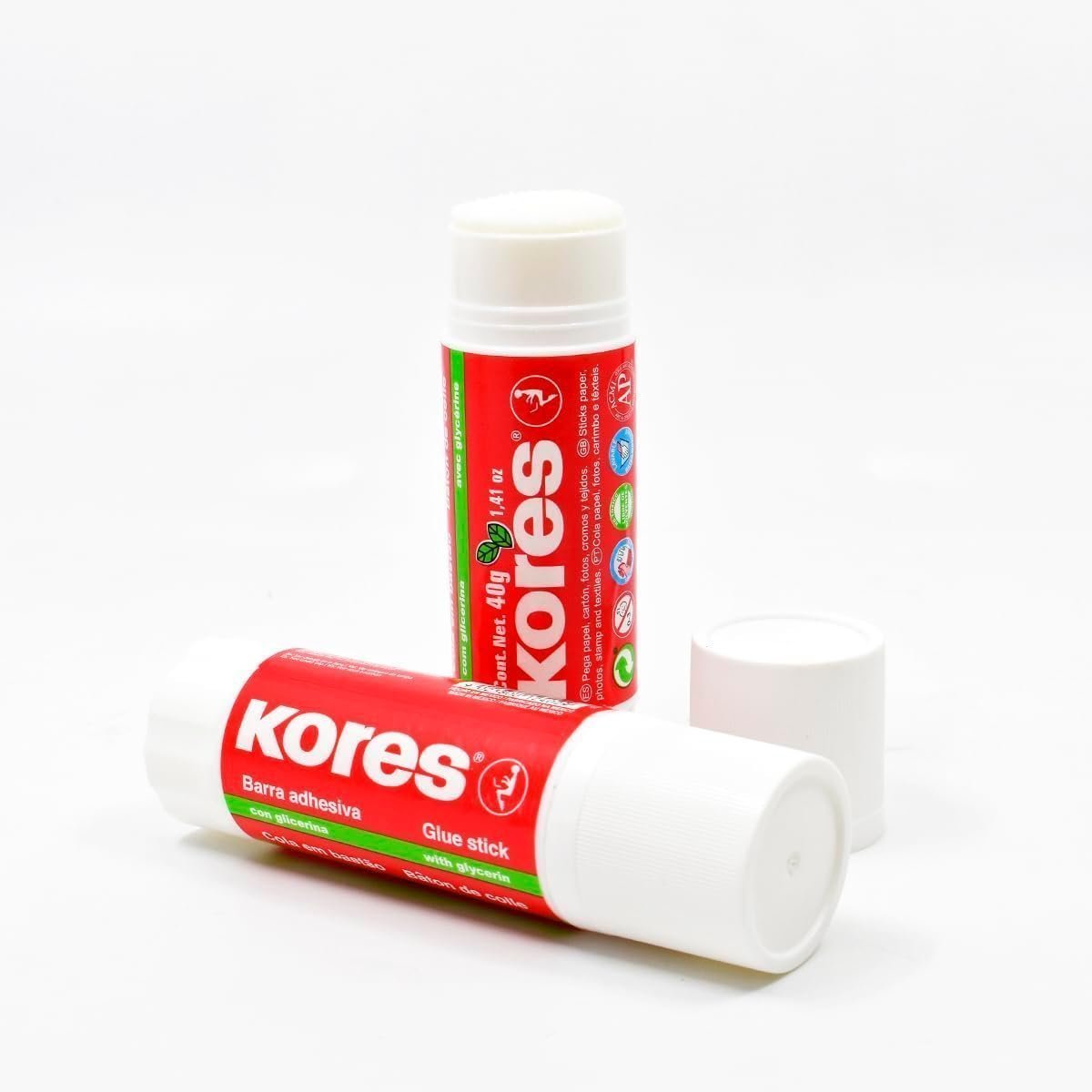 Kores - Glue Stick, Strong-Hold Adhesive, Safe and Non-Toxic Craft Glue - Pack of 2 x 8g - Image 2