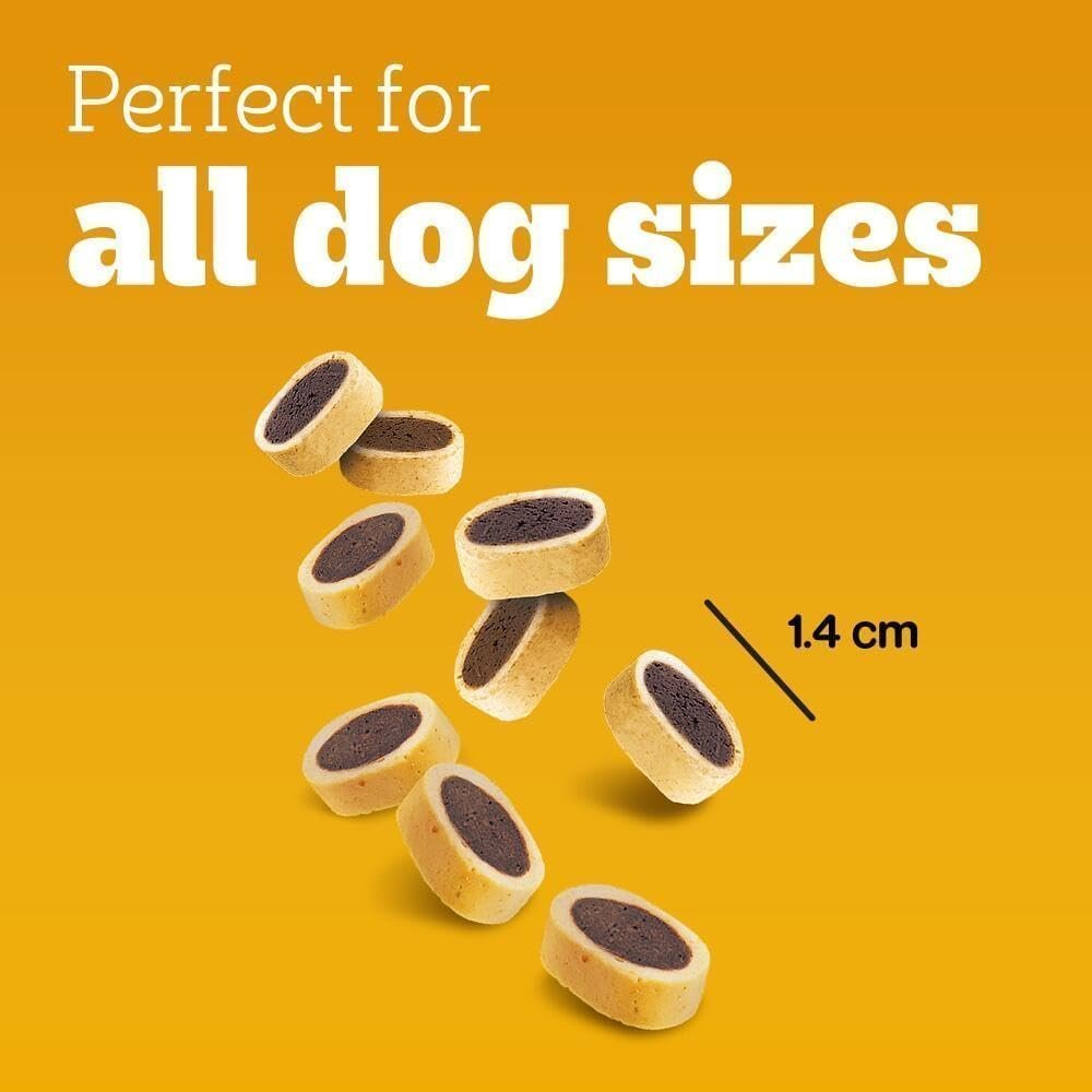 Pedigree Tasty Minis 8 x 140 g Bags, Dog Training Treats, Cheesy Nibbles with Cheese and Beef Flavouring - Image 2