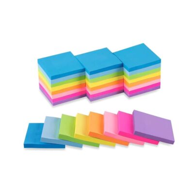 Wowivy 24 Pads – 3 in x 3 in Sticky Notes, 8 Colors Post Self Stick Notes Pads – 82 Sheets/pad