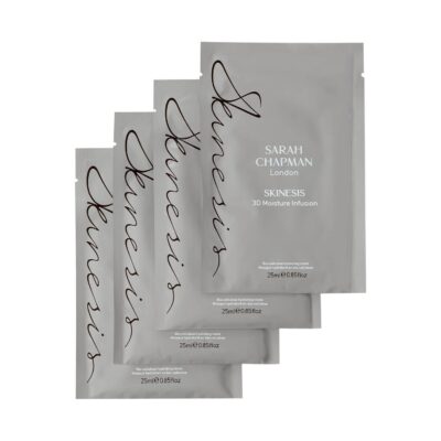 Sarah Chapman Skinesis 3D Moisture Infusion Mask Kit – Pack of 4 Hyaluronic Acid Moisturiser Sheet Masks