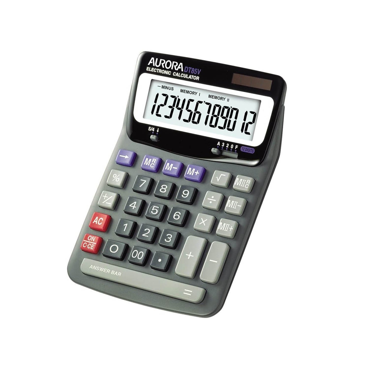 Aurora DT85V Desktop Calculator (Large Heavy Duty Model), Black