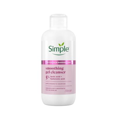 Simple Smoothing Gel Cleanser Face Cleanser – with 5% Lactic Acid and Hyaluronic Acid 230 ml