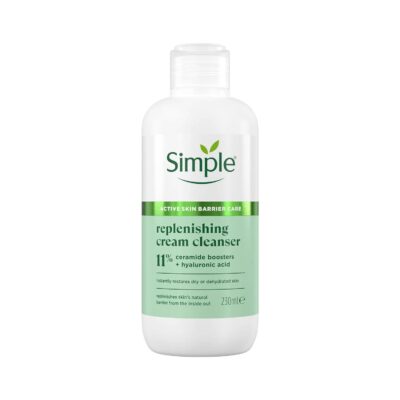 Simple Replenishing Cream Cleanser Face Cleanser – with 11% Ceramide Boosters and Hyaluronic Acid 230 ml