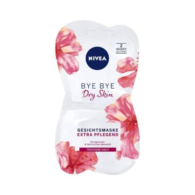 NIVEA Bye Bye Dry Skin Face Mask, Intensive Face Care Mask for Dry Skin – (2 x 7.5 ml)