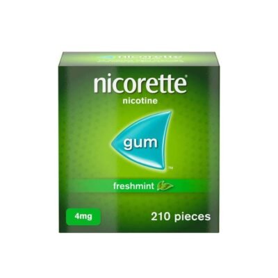 Nicorette Freshmint 4mg Gum (210 Pieces) – Pleasant Freshmint Flavour, Chewing Gum
