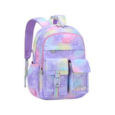 VIDOSCLA Cute Coloful Casual Daypack for Girls,Teens Elementary School Backpack – Purple L