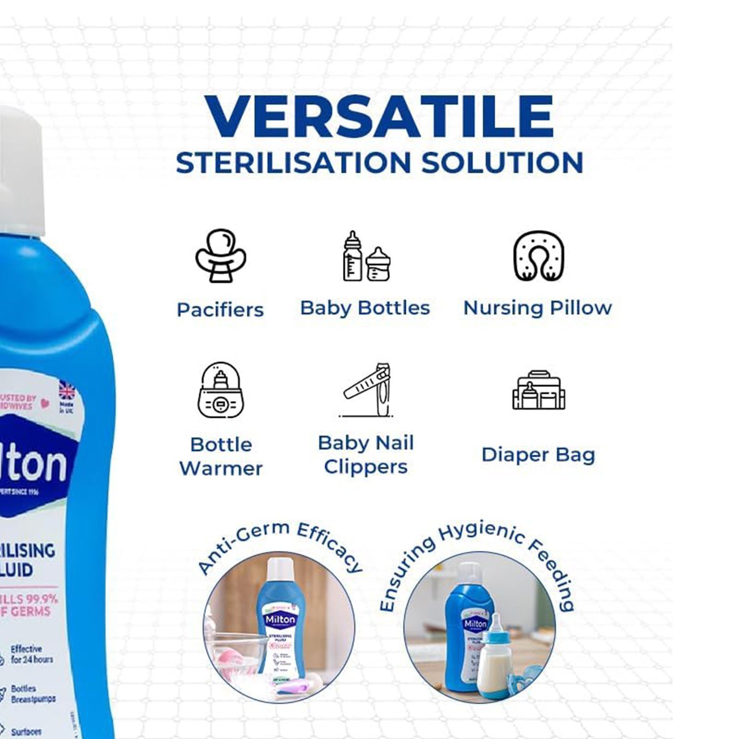 Milton Sterilising Fluid (500ml) - Pack of 2 - Image 2