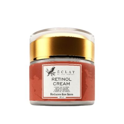 E-C-L-A-T Retinol Cream, Reduce Fine Lines & Wrinkles – 2.5% Retinol and Hyaluronic Acid, Intense Hydration, 50ml