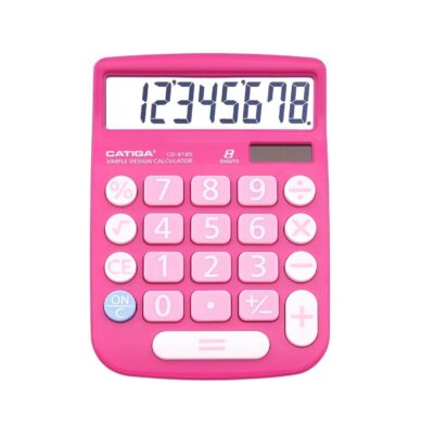 CATIGA CD-8185 Office and Home Style Calculator – 8-Digit LCD Display (Pink)