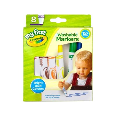 CRAYOLA MyFirst Washable Markers – Assorted Colours (Pack of 8)