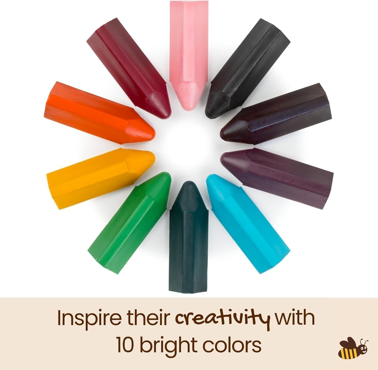 Honeysticks Triangular Crayons - 100% Pure Beeswax - Toddlers Ages 1-3, 2-4 - Handmade in New Zealand 10 Pack - Image 5