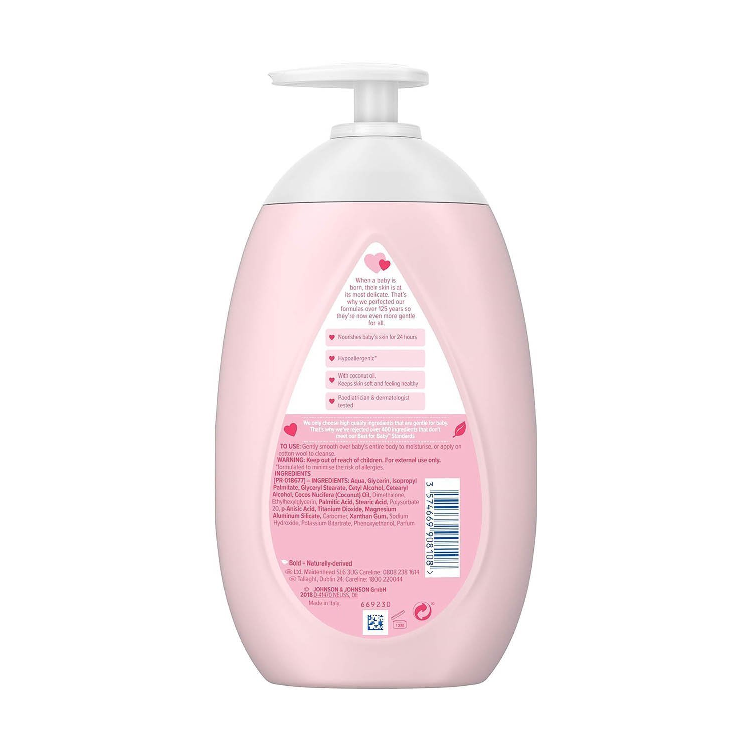 Johnson's Baby Lotion 500ml Coconut Oil for Soft Skin 6 Pack - Image 3