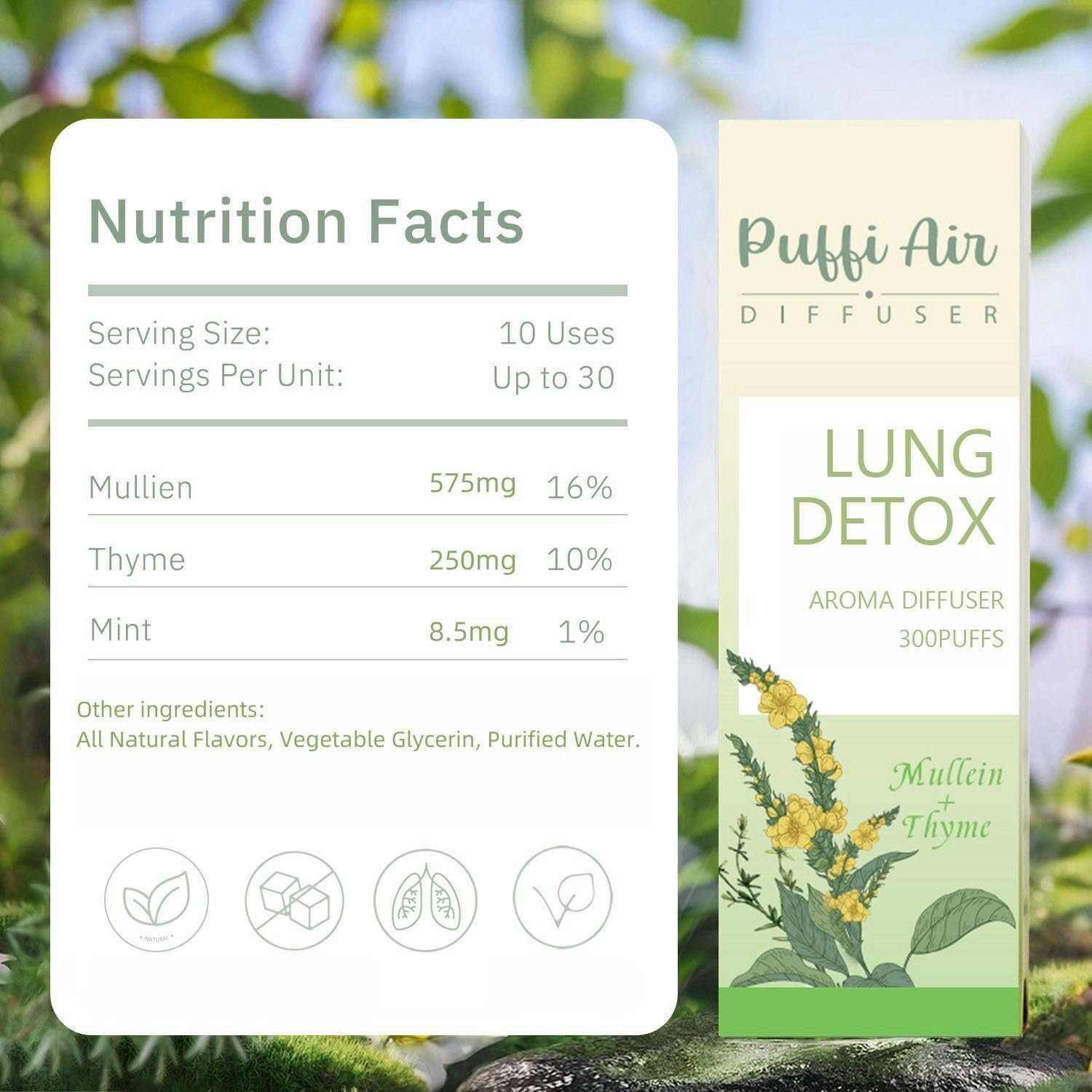 Puffi Air Inhaler 2-Pack - Lung Detox & Breathing Support - 300 Puffs Per Inhaler - Image 5