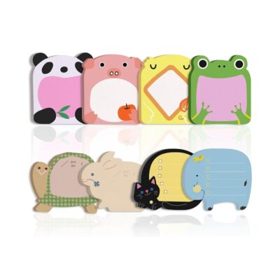 SPEPY 40 Pcs Cute Sticky Notes Set, Cartoon Animals Sticky Notes – Student Class Gifts(8 Styles)