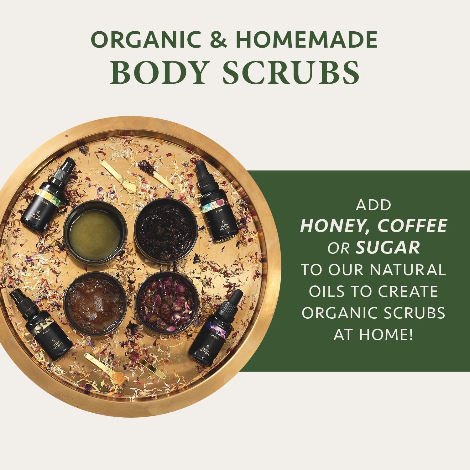 Christmas Gifts for Women with Organic Hair Growth Oil + Argan Oil + Jojoba Oil + Almond Oil + Castor Oil & Body Scrub 5x30ml - Image 4