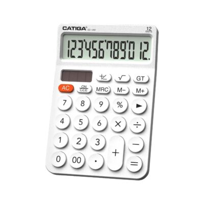 CATIGA 12 Digit Desktop Calculator with Large LCD Display, 4 Funtions Calculator – SD-1292