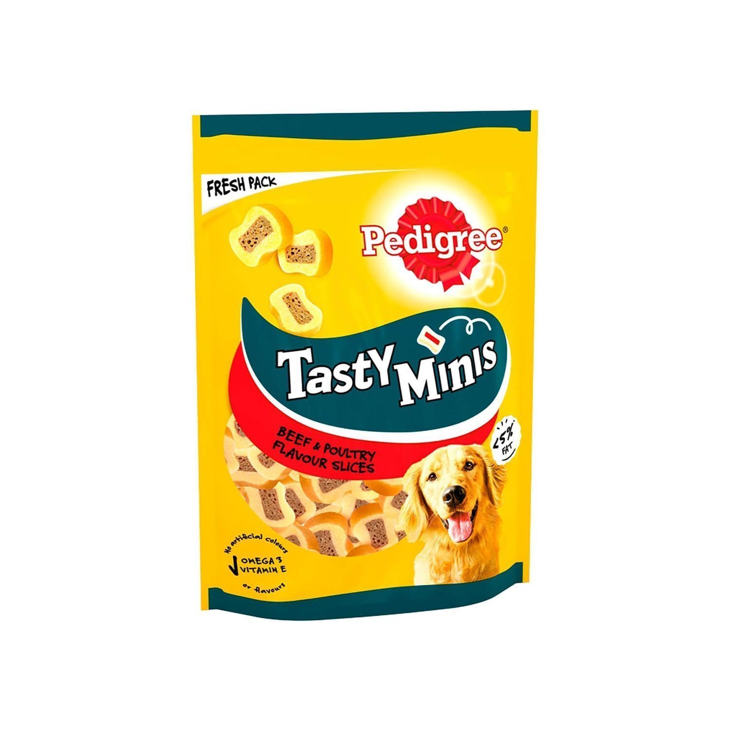 Pedigree Tasty Mini Adult Dog Treats Bundle - 3 Pack Assorted Flavours - Chicken & Duck, Beef & Poultry & Beef & Cheese - Image 4