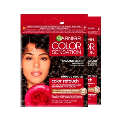 Garnier Color Sensation Colour Retouch Permanent Hair Colouring, Dark Brown Colour – 2 Dyes