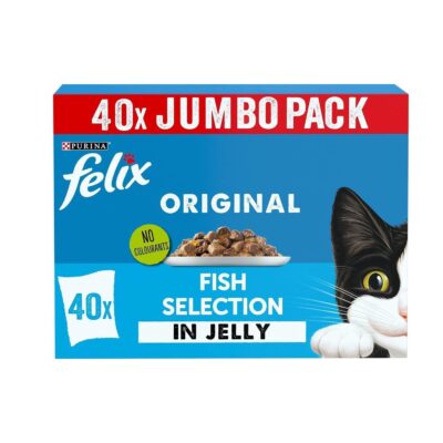 FELIX ORIGINAL Fish Favourites in Jelly Wet Cat Food 40x85g