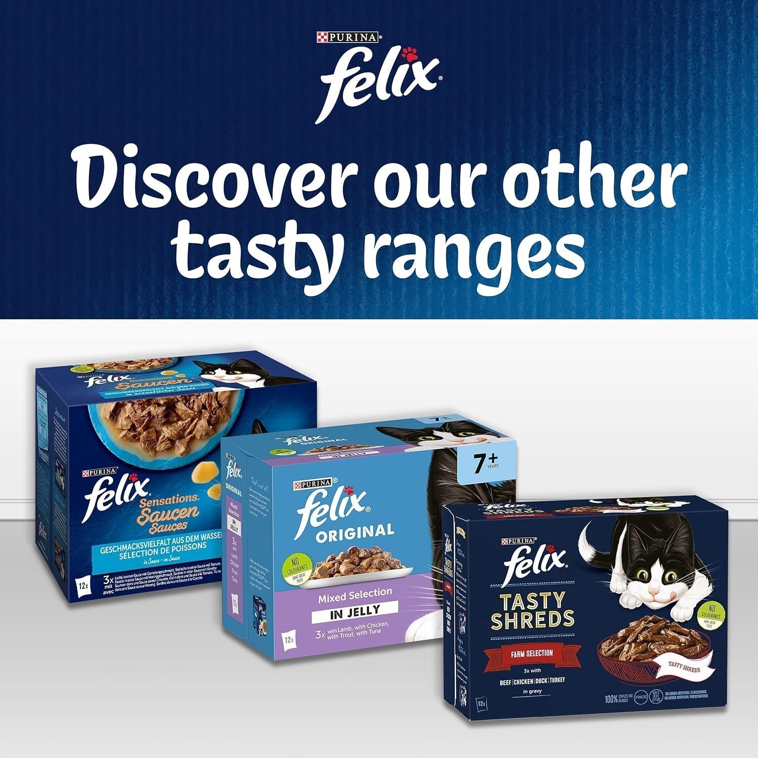 Felix As Good As It Looks Adult Wet Cat Food Tuna in Jelly 20 x 100g Pouches - Image 3